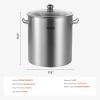 imageVEVOR Stainless Steel Stockpot 84 Quart Large Cooking Pots Cookware Sauce Pot with Basket Lid and Handle Heavy Duty Commercial Grade Stock Pot Sanding Treatment for Large Groups Events Silver24 Quarts