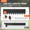 imageVEVOR Steel Landscape Edging 6 Packs 40 x 6 in RustResistant Metal Landscape Edging Bendable Garden Edging Border Heavy Duty Lawn Edging EasytoInstall Flower Bed Yard Pathway Divider Black40 L x 12 H 4 Pack
