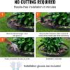 imageVEVOR Steel Landscape Edging 6 Packs 40 x 6 in RustResistant Metal Landscape Edging Bendable Garden Edging Border Heavy Duty Lawn Edging EasytoInstall Flower Bed Yard Pathway Divider Black40 L x 6 H 4 Pack