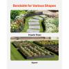 imageVEVOR Steel Landscape Edging 6 Packs 40 x 6 in RustResistant Metal Landscape Edging Bendable Garden Edging Border Heavy Duty Lawn Edging EasytoInstall Flower Bed Yard Pathway Divider Black40 L x 6 H 4 Pack