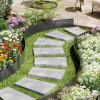 imageVEVOR Steel Landscape Edging 6 Packs 40 x 6 in RustResistant Metal Landscape Edging Bendable Garden Edging Border Heavy Duty Lawn Edging EasytoInstall Flower Bed Yard Pathway Divider Black40 L x 6 H 6 Pack