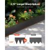 imageVEVOR Steel Landscape Edging 6 Packs 40 x 6 in RustResistant Metal Landscape Edging Bendable Garden Edging Border Heavy Duty Lawn Edging EasytoInstall Flower Bed Yard Pathway Divider Black40 L x 6 H 4 Pack
