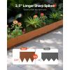 imageVEVOR Steel Landscape Edging 6 Packs 40 x 8 in WeatherResistant ampamp PreRust Metal Landscape Edging Bendable Garden Edging Border Lawn Edging for Flower Bed Yard Pathway DividerUpgraded versionRipple Spike