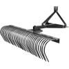 imageVEVOR Tow Behind Dethatcher 40inch Tow Dethatcher with 20 Spring Steel Tines Lawn Dethatcher Rake for ATV or Mower Tow Behind Lawn Rake with Lift Handle for Garden Farm Grass72Dethatcher with 3point Attachments