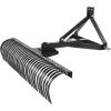 imageVEVOR Tow Behind Dethatcher 40inch Tow Dethatcher with 20 Spring Steel Tines Lawn Dethatcher Rake for ATV or Mower Tow Behind Lawn Rake with Lift Handle for Garden Farm Grass60Dethatcher with 3point Attachments