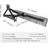 imageVEVOR Tow Behind Dethatcher 40inch Tow Dethatcher with 20 Spring Steel Tines Lawn Dethatcher Rake for ATV or Mower Tow Behind Lawn Rake with Lift Handle for Garden Farm Grass72Dethatcher with 3point Attachments