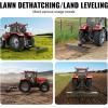 imageVEVOR Tow Behind Dethatcher 40inch Tow Dethatcher with 20 Spring Steel Tines Lawn Dethatcher Rake for ATV or Mower Tow Behind Lawn Rake with Lift Handle for Garden Farm Grass60Dethatcher with 3point Attachments