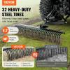 imageVEVOR Tow Behind Dethatcher 40inch Tow Dethatcher with 20 Spring Steel Tines Lawn Dethatcher Rake for ATV or Mower Tow Behind Lawn Rake with Lift Handle for Garden Farm Grass60Dethatcher with 3point Attachments