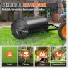 imageVEVOR Tow Behind Lawn Roller 400lbs Sand and 322lbs Water Filled Heavy Duty LLDPE Drum and Steel Frame with EasyTurn Plug for Tractor or ATV Garden Farm Park Black