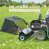 imageVEVOR Tow Behind Lawn Sweeper 50 in Pull Behind Lawn Sweeper 26 cu ft Large Capacity Leaf ampamp Grass Collector Heavy Duty Garden Sweeper with Adjustable Sweeping Height for Yard Lawn Farm