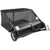 imageVEVOR Tow Behind Lawn Sweeper 50 in Pull Behind Lawn Sweeper 26 cu ft Large Capacity Leaf ampamp Grass Collector Heavy Duty Garden Sweeper with Adjustable Sweeping Height for Yard Lawn Farm