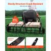 imageVEVOR Tow Behind Plug Aerator 40Inch Tow Behind Lawn Plug Aerator with Universal Hitch Pull Behind Aerator with Iron Spikes Alternately Arranged Lawn Aerator Tow Behind for Gardens Lawns FarmsTow Behind