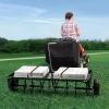 imageVEVOR Tow Behind Plug Aerator 40Inch Tow Behind Lawn Plug Aerator with Universal Hitch Pull Behind Aerator with Iron Spikes Alternately Arranged Lawn Aerator Tow Behind for Gardens Lawns FarmsTow Behind