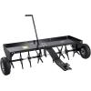imageVEVOR Tow Behind Plug Aerator 40Inch Tow Behind Lawn Plug Aerator with Universal Hitch Pull Behind Aerator with Iron Spikes Alternately Arranged Lawn Aerator Tow Behind for Gardens Lawns FarmsTow Behind