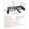 imageVEVOR Tow Behind Plug Aerator 40Inch Tow Behind Lawn Plug Aerator with Universal Hitch Pull Behind Aerator with Iron Spikes Alternately Arranged Lawn Aerator Tow Behind for Gardens Lawns FarmsTow Behind