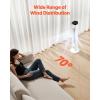 imageVEVOR Tower Fan 22 fts Velocity Quiet Floor Fan 70 Oscillating Fans for Indoors with 3 Speeds 4 Modes 12H Timer Portable Standing Bladeless Fan with Remote Control for Bedroom Office HomeStandard