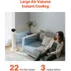 imageVEVOR Tower Fan 22 fts Velocity Quiet Floor Fan 70 Oscillating Fans for Indoors with 3 Speeds 4 Modes 12H Timer Portable Standing Bladeless Fan with Remote Control for Bedroom Office HomeStandard