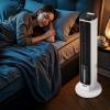 imageVEVOR Tower Fan 22 fts Velocity Quiet Floor Fan 70 Oscillating Fans for Indoors with 3 Speeds 4 Modes 12H Timer Portable Standing Bladeless Fan with Remote Control for Bedroom Office HomeEvaporative Air Cooler