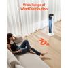 imageVEVOR Tower Fan 22 fts Velocity Quiet Floor Fan 70 Oscillating Fans for Indoors with 3 Speeds 4 Modes 12H Timer Portable Standing Bladeless Fan with Remote Control for Bedroom Office HomeEvaporative Air Cooler