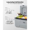 imageVEVOR UltraLight Hard Cooler Ice Retention Cooler with Heavy Duty Handle Ice Chest Lunch Box for Camping Travel Outdoor Keeps Cool for up to 6 Days 30 Lighter Than Rotomolded Coolers74QT with wheels