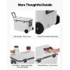 imageVEVOR UltraLight Hard Cooler Ice Retention Cooler with Heavy Duty Handle Ice Chest Lunch Box for Camping Travel Outdoor Keeps Cool for up to 6 Days 30 Lighter Than Rotomolded Coolers45QT with wheels