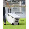 imageVEVOR UltraLight Hard Cooler Ice Retention Cooler with Heavy Duty Handle Ice Chest Lunch Box for Camping Travel Outdoor Keeps Cool for up to 6 Days 30 Lighter Than Rotomolded Coolers45QT with wheels