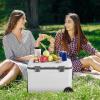 imageVEVOR UltraLight Hard Cooler Ice Retention Cooler with Heavy Duty Handle Ice Chest Lunch Box for Camping Travel Outdoor Keeps Cool for up to 6 Days 30 Lighter Than Rotomolded Coolers45QT with wheels