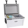 imageVEVOR UltraLight Hard Cooler Ice Retention Cooler with Heavy Duty Handle Ice Chest Lunch Box for Camping Travel Outdoor Keeps Cool for up to 6 Days 30 Lighter Than Rotomolded Coolers52 QT