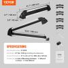 imageVEVOR Universal Car Roof Rack  Fit Most Crossbars Carry up to 6 Pairs of Skis or 4 Snowboards Aluminum Snowboard Ski Rack with Lock ampamp Rubber Padding