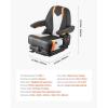 imageVEVOR Universal Forklift Seat Tractor Suspension Seat with Adjustable Back Armrest ampamp Safety Belt Secure Fold Down Tractor Seat with Micro Switch Lawnmower Seat for Skid Loader Bulldozer