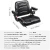 imageVEVOR Universal Tracor Seat Lawn Mower Seat with Micro Switch and Drainage Holes 63118 inch Extended Slot Tractor Seat for Tractor Loader Excavator2023New with ArmrestBelt