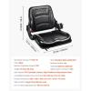 imageVEVOR Universal Tracor Seat Lawn Mower Seat with Micro Switch and Drainage Holes 63118 inch Extended Slot Tractor Seat for Tractor Loader Excavator2023New with Belt