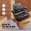 imageVEVOR Universal Tracor Seat Lawn Mower Seat with Micro Switch and Drainage Holes 63118 inch Extended Slot Tractor Seat for Tractor Loader Excavator2023New with ArmrestBelt