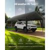 imageVEVOR Upgraded 10x20 FT Heavy Duty Carport Canopy with Rollup Windows AllSeason Portable Garage with Removable Sidewalls ampamp Doors 12 Stakes ampamp 12 Ropes Car Tent for Car Truck Boat EquipmentPE Carport  Gray