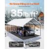 imageVEVOR Upgraded 10x20 FT Heavy Duty Carport Canopy with Rollup Windows AllSeason Portable Garage with Removable Sidewalls ampamp Doors 12 Stakes ampamp 12 Ropes Car Tent for Car Truck Boat EquipmentMetal Carport  White