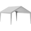 imageVEVOR Upgraded 10x20 FT Heavy Duty Carport Canopy with Rollup Windows AllSeason Portable Garage with Removable Sidewalls ampamp Doors 12 Stakes ampamp 12 Ropes Car Tent for Car Truck Boat EquipmentTop Cover  Gray