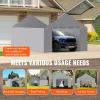 imageVEVOR Upgraded 10x20 FT Heavy Duty Carport Canopy with Rollup Windows AllSeason Portable Garage with Removable Sidewalls ampamp Doors 12 Stakes ampamp 12 Ropes Car Tent for Car Truck Boat EquipmentSidewall  Gray