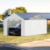 imageVEVOR Upgraded 10x20 FT Heavy Duty Carport Canopy with Rollup Windows AllSeason Portable Garage with Removable Sidewalls ampamp Doors 12 Stakes ampamp 12 Ropes Car Tent for Car Truck Boat EquipmentSidewall  White