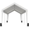 imageVEVOR Upgraded 10x20 FT Heavy Duty Carport Canopy with Rollup Windows AllSeason Portable Garage with Removable Sidewalls ampamp Doors 12 Stakes ampamp 12 Ropes Car Tent for Car Truck Boat EquipmentCarport  White