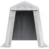 imageVEVOR Upgraded 10x20 FT Heavy Duty Carport Canopy with Rollup Windows AllSeason Portable Garage with Removable Sidewalls ampamp Doors 12 Stakes ampamp 12 Ropes Car Tent for Car Truck Boat EquipmentPE Carport with Sidewall  Gray