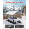 imageVEVOR Upgraded 10x20 FT Heavy Duty Carport Canopy with Rollup Windows AllSeason Portable Garage with Removable Sidewalls ampamp Doors 12 Stakes ampamp 12 Ropes Car Tent for Car Truck Boat EquipmentMetal Carport  White