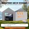 imageVEVOR Upgraded 10x20 FT Heavy Duty Carport Canopy with Rollup Windows AllSeason Portable Garage with Removable Sidewalls ampamp Doors 12 Stakes ampamp 12 Ropes Car Tent for Car Truck Boat EquipmentSidewall  Gray