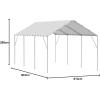 imageVEVOR Upgraded 10x20 FT Heavy Duty Carport Canopy with Rollup Windows AllSeason Portable Garage with Removable Sidewalls ampamp Doors 12 Stakes ampamp 12 Ropes Car Tent for Car Truck Boat EquipmentTop  White