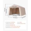 imageVEVOR Upgraded 10x20 FT Heavy Duty Carport Canopy with Rollup Windows AllSeason Portable Garage with Removable Sidewalls ampamp Doors 12 Stakes ampamp 12 Ropes Car Tent for Car Truck Boat EquipmentCarport with Sidewall  Beige