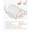 imageVEVOR Upgraded 10x20 FT Heavy Duty Carport Canopy with Rollup Windows AllSeason Portable Garage with Removable Sidewalls ampamp Doors 12 Stakes ampamp 12 Ropes Car Tent for Car Truck Boat EquipmentMetal Carport  White