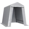 imageVEVOR Upgraded 10x20 FT Heavy Duty Carport Canopy with Rollup Windows AllSeason Portable Garage with Removable Sidewalls ampamp Doors 12 Stakes ampamp 12 Ropes Car Tent for Car Truck Boat EquipmentPE Carport with Sidewall  Gray