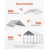imageVEVOR Upgraded 10x20 FT Heavy Duty Carport Canopy with Rollup Windows AllSeason Portable Garage with Removable Sidewalls ampamp Doors 12 Stakes ampamp 12 Ropes Car Tent for Car Truck Boat EquipmentMetal Carport  White