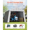 imageVEVOR Upgraded 10x20 FT Heavy Duty Carport Canopy with Rollup Windows AllSeason Portable Garage with Removable Sidewalls ampamp Doors 12 Stakes ampamp 12 Ropes Car Tent for Car Truck Boat EquipmentCarport with Sidewall  Gray