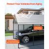 imageVEVOR Upgraded 10x20 FT Heavy Duty Carport Canopy with Rollup Windows AllSeason Portable Garage with Removable Sidewalls ampamp Doors 12 Stakes ampamp 12 Ropes Car Tent for Car Truck Boat EquipmentMetal Carport  White