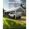 imageVEVOR Upgraded 10x20 FT Heavy Duty Carport Canopy with Rollup Windows AllSeason Portable Garage with Removable Sidewalls ampamp Doors 12 Stakes ampamp 12 Ropes Car Tent for Car Truck Boat EquipmentPE Carport  White